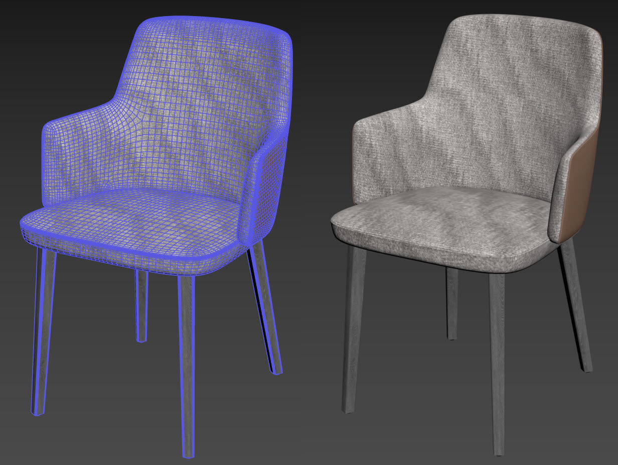 West Elm Tanner 96 inch Dining Table set 3D model_9