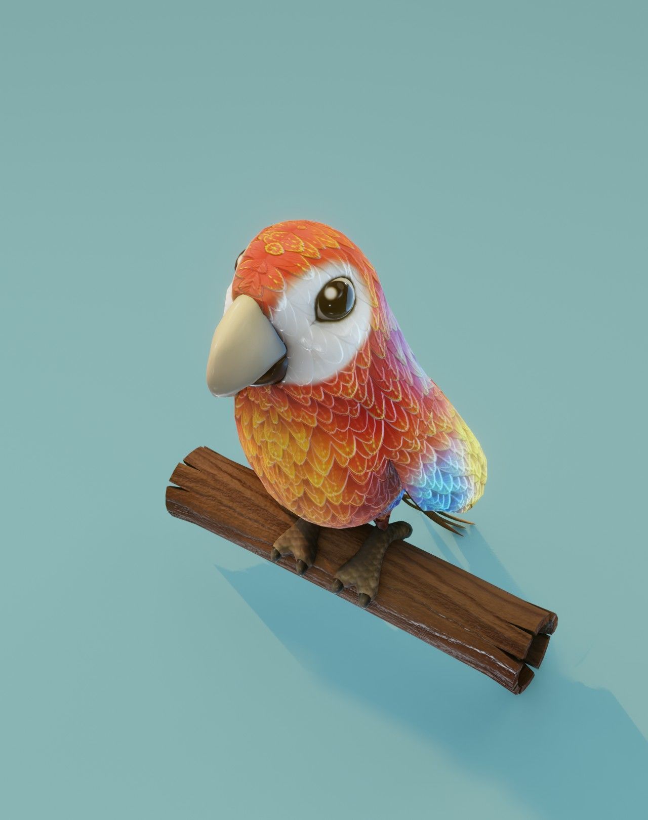 Cartoon Animated Ara Parrot and Rabbit 3D Model Collection Low-poly 3D model_10