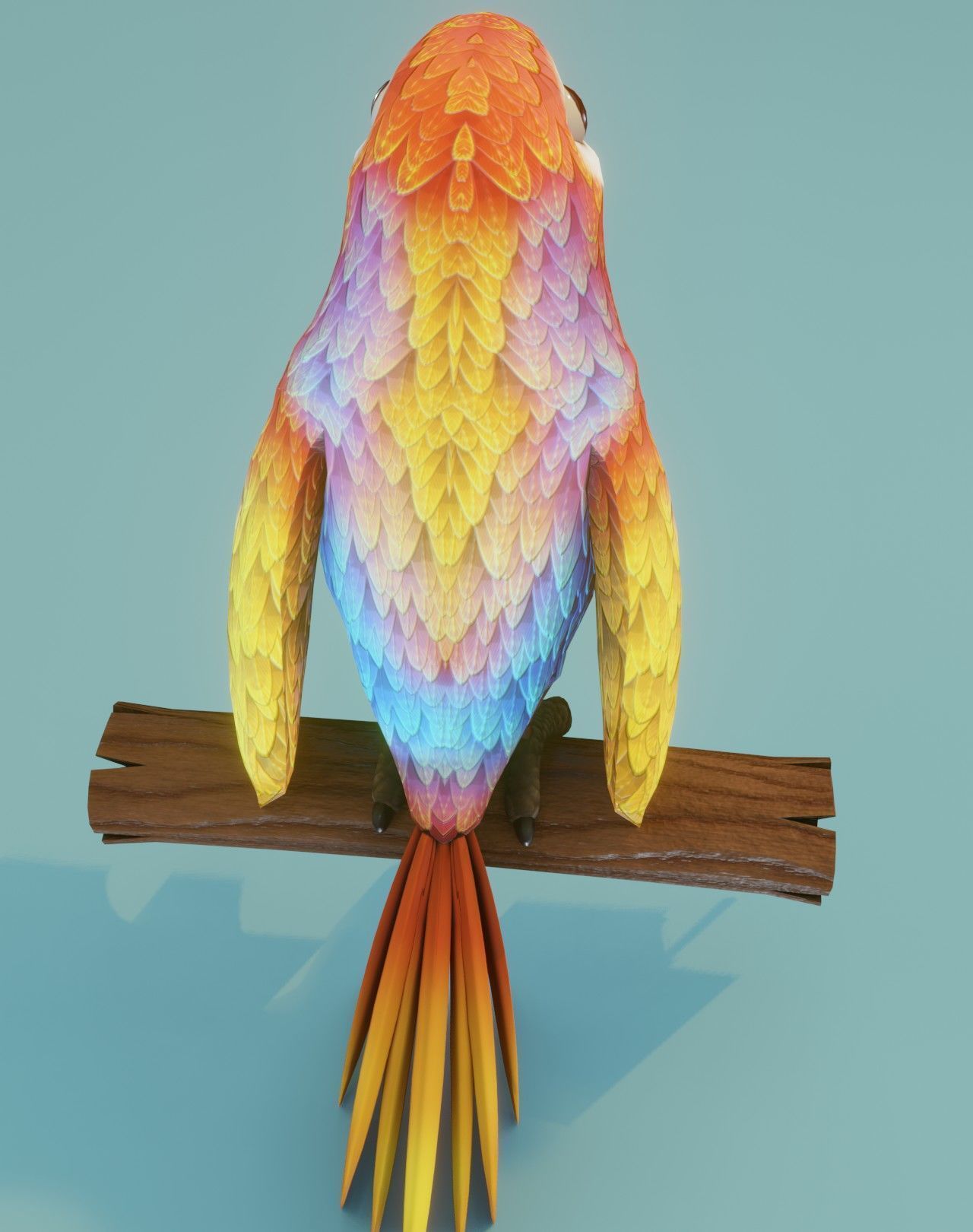 Cartoon Animated Ara Parrot and Rabbit 3D Model Collection Low-poly 3D model_17