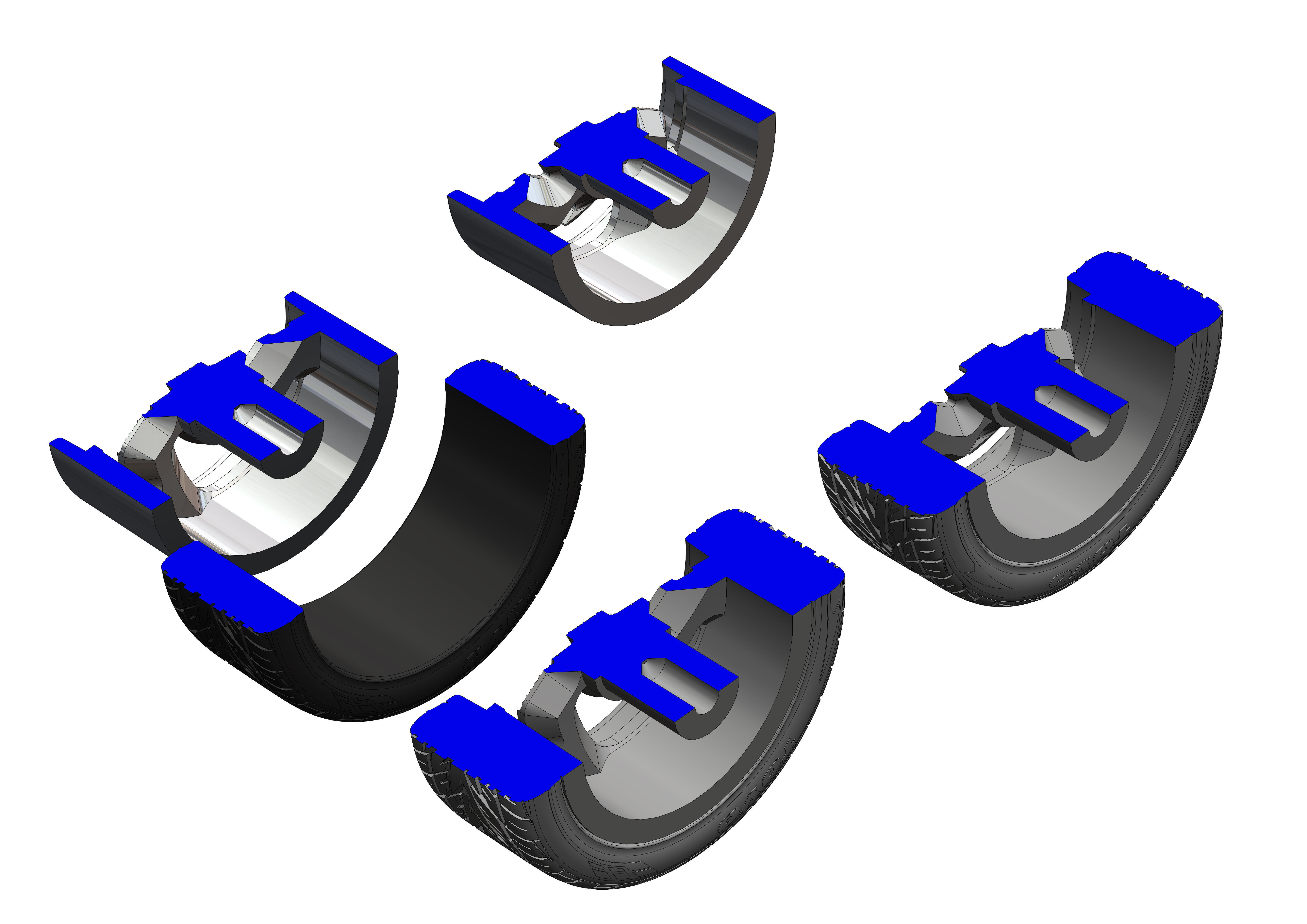 Custom wheels Hot Rods by Boyd T3 for your scale model 3D print model_2