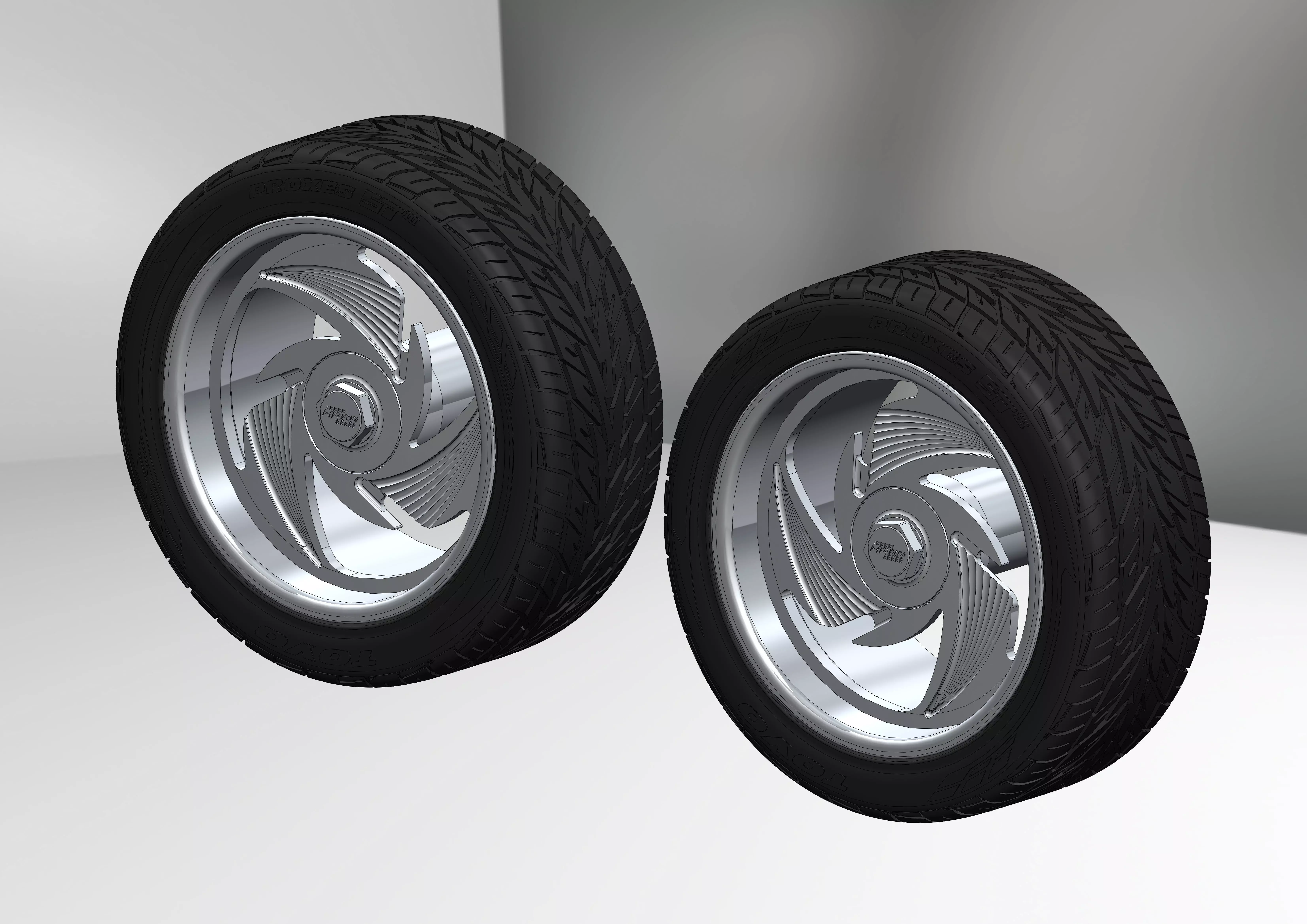 Custom wheels Hot Rods by Boyd T3 for your scale model 3D print model_0