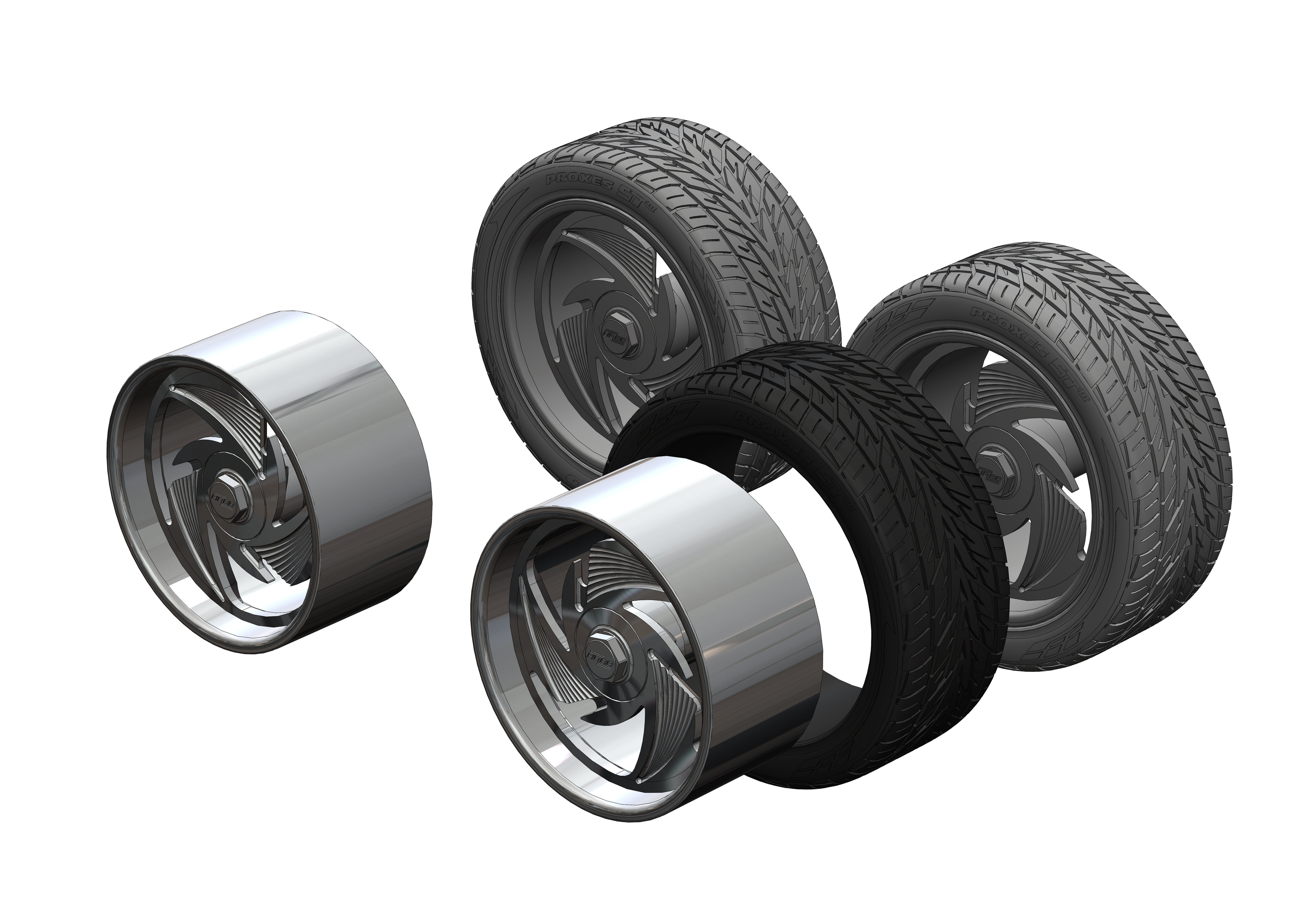 Custom wheels Hot Rods by Boyd T3 for your scale model 3D print model_19