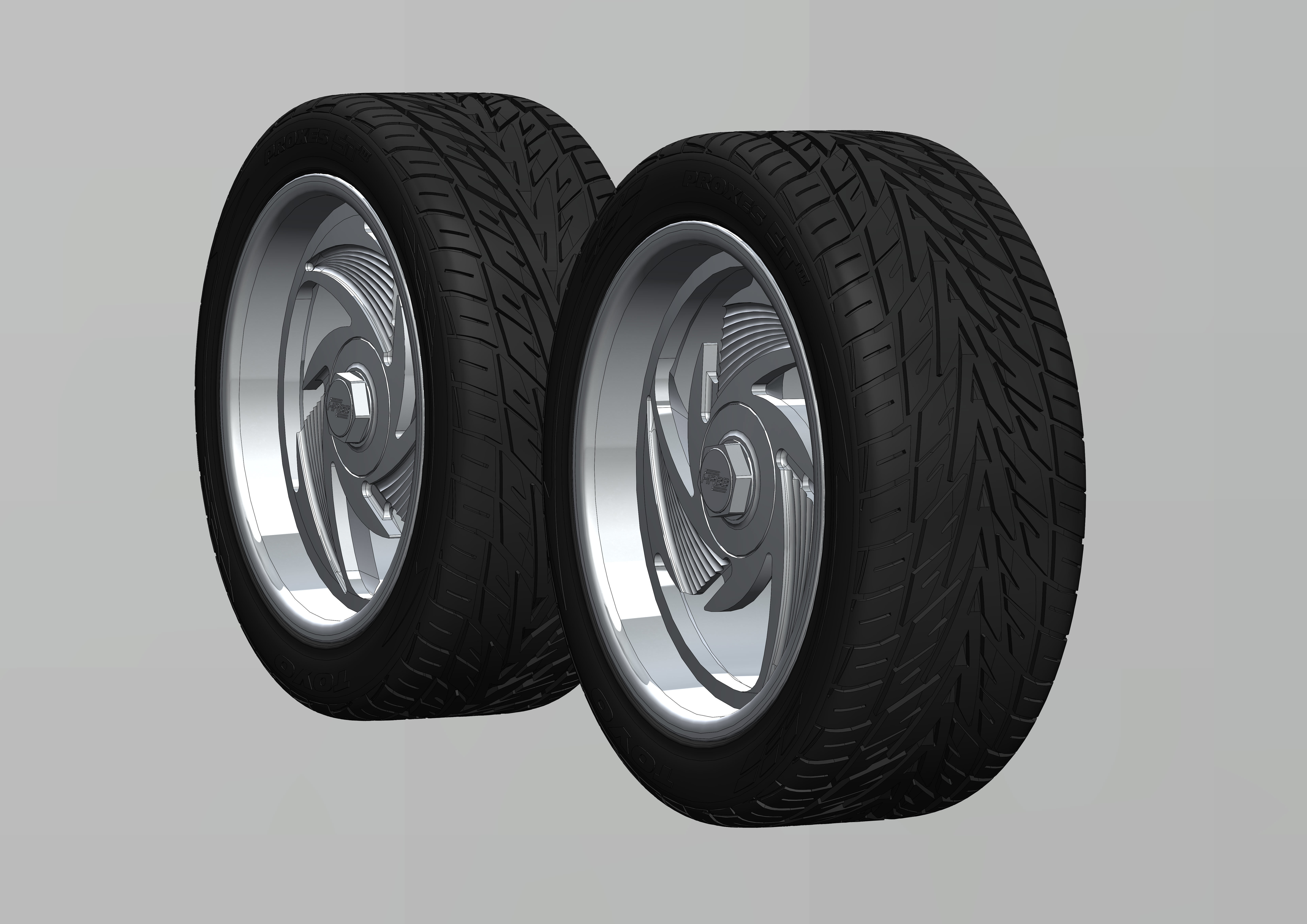 Custom wheels Hot Rods by Boyd T3 for your scale model 3D print model_11