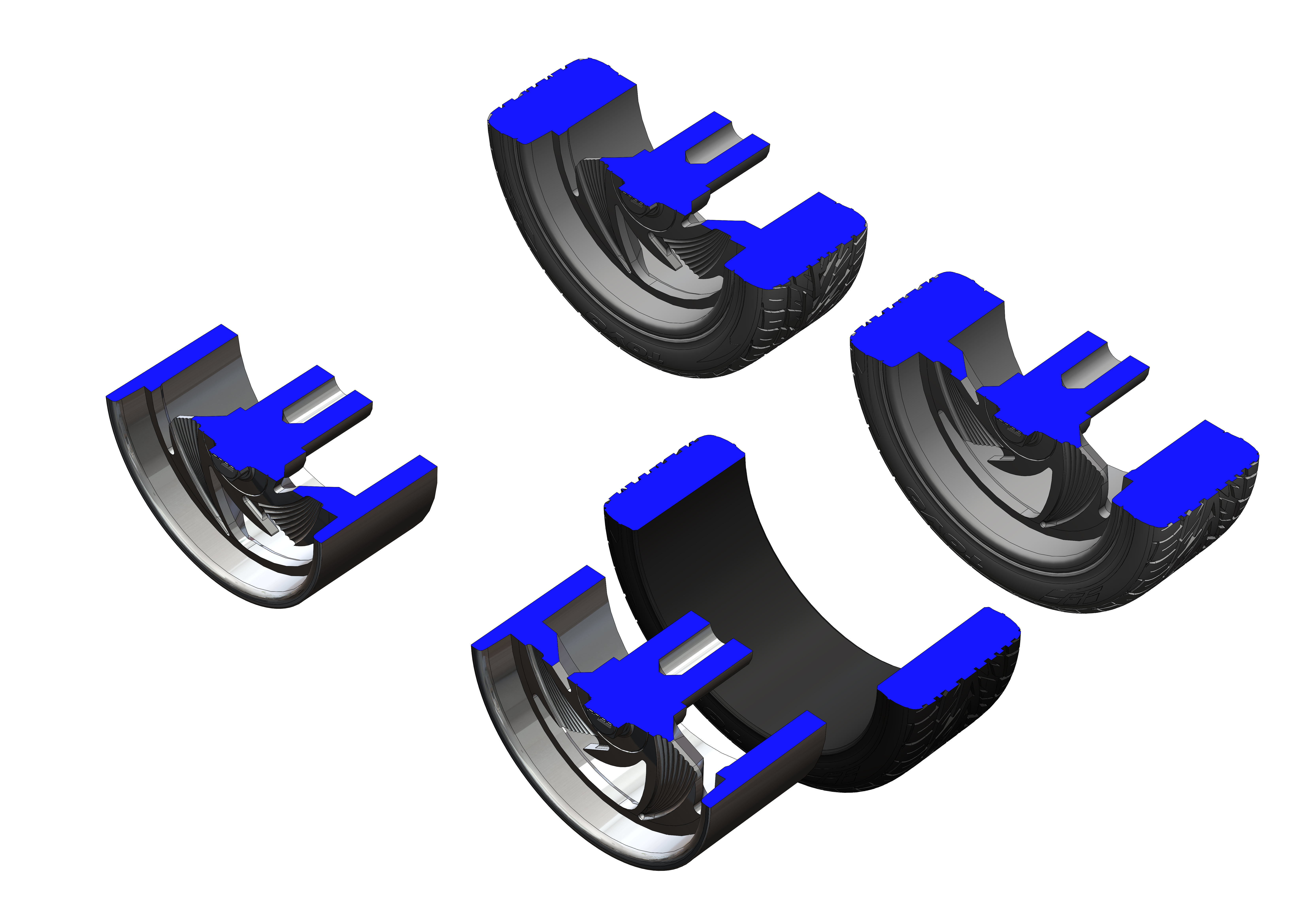 Custom wheels Hot Rods by Boyd T3 for your scale model 3D print model_1