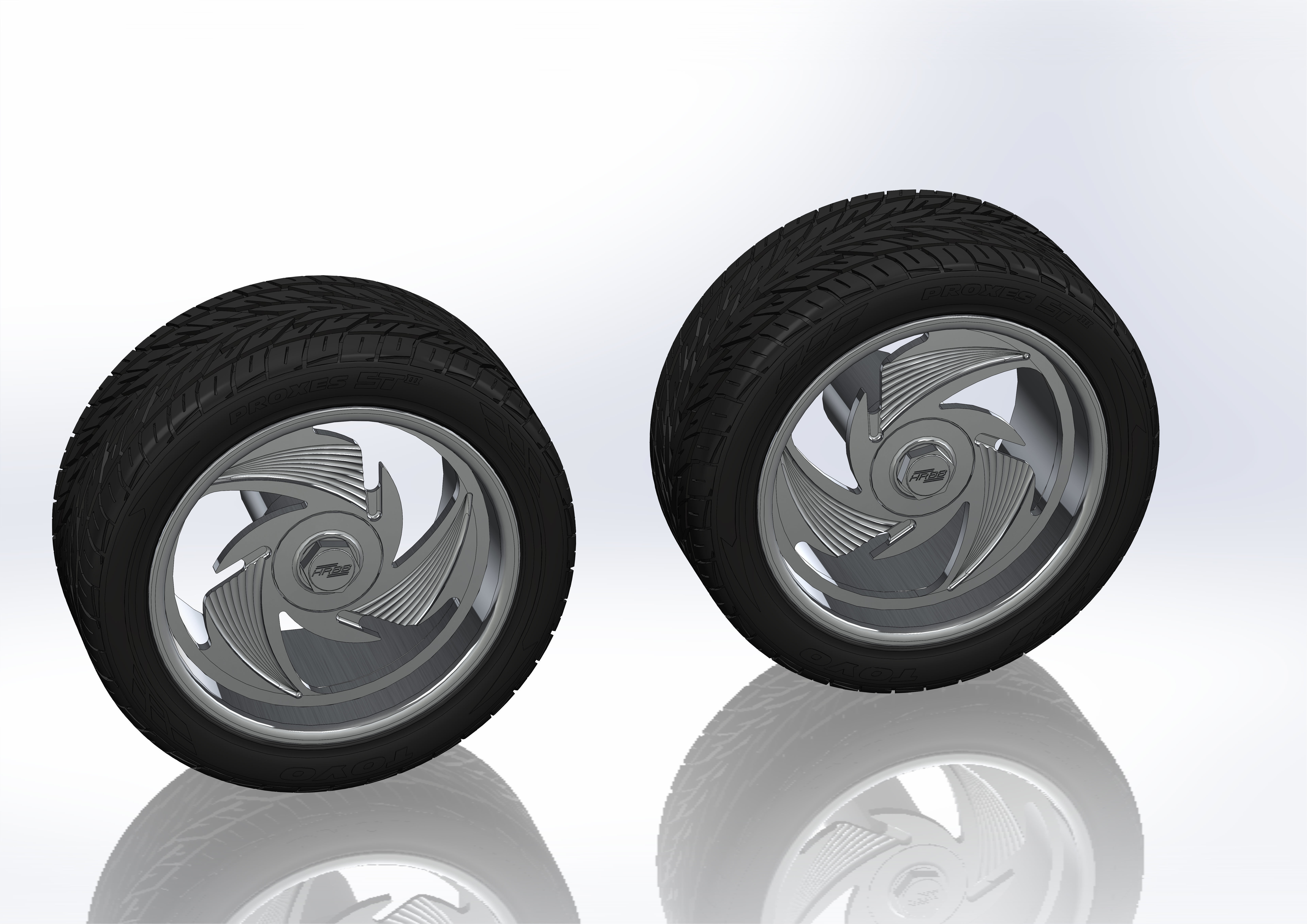 Custom wheels Hot Rods by Boyd T3 for your scale model 3D print model_15