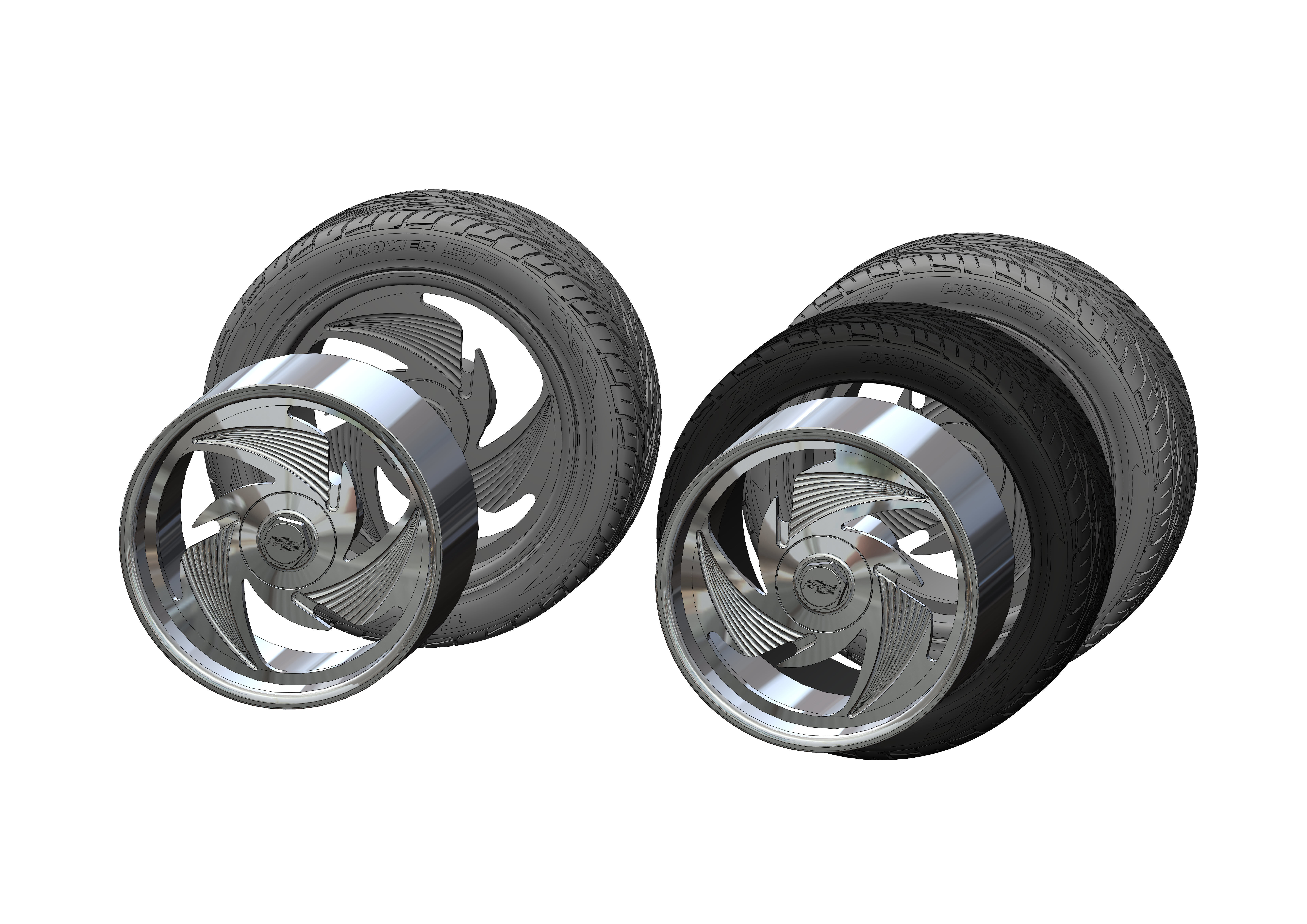 Custom wheels Hot Rods by Boyd T3 for your scale model 3D print model_4