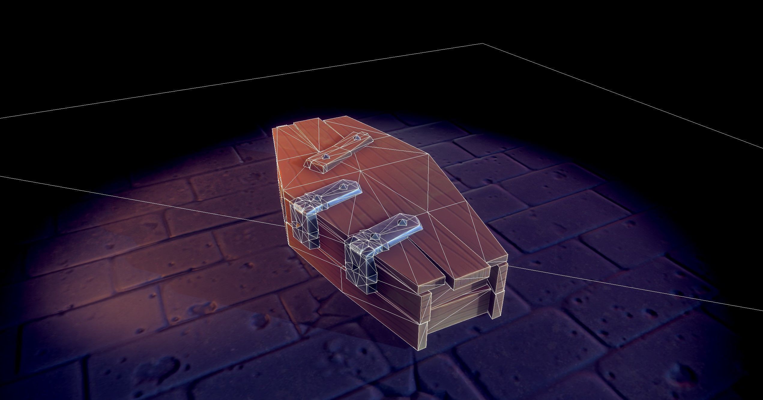 Stylized Coffin Low-poly 3D model_12