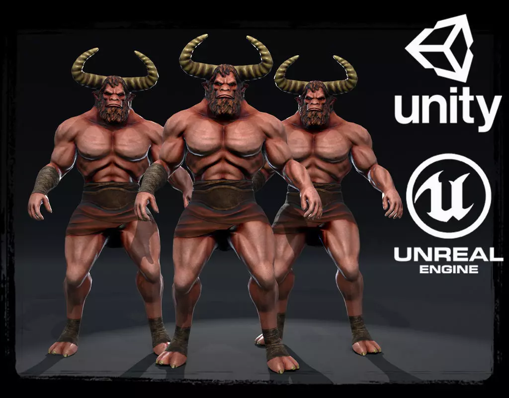 Minotaur - Low Poly Low-poly 3D model