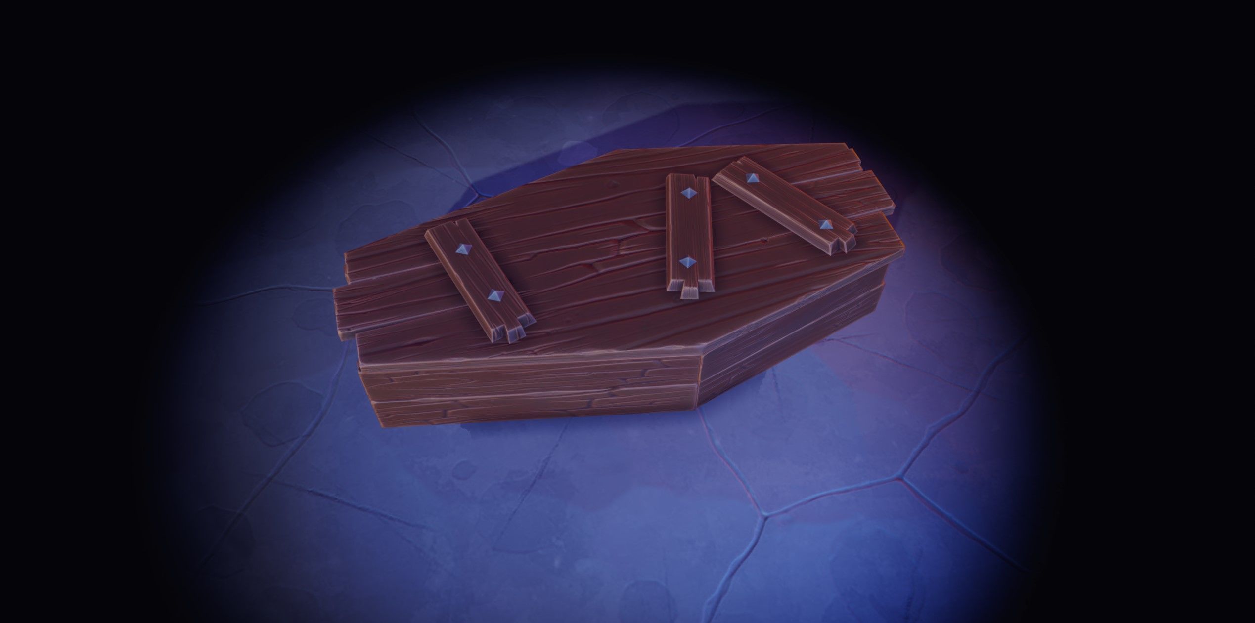 Stylized Coffin Low-poly 3D model_5