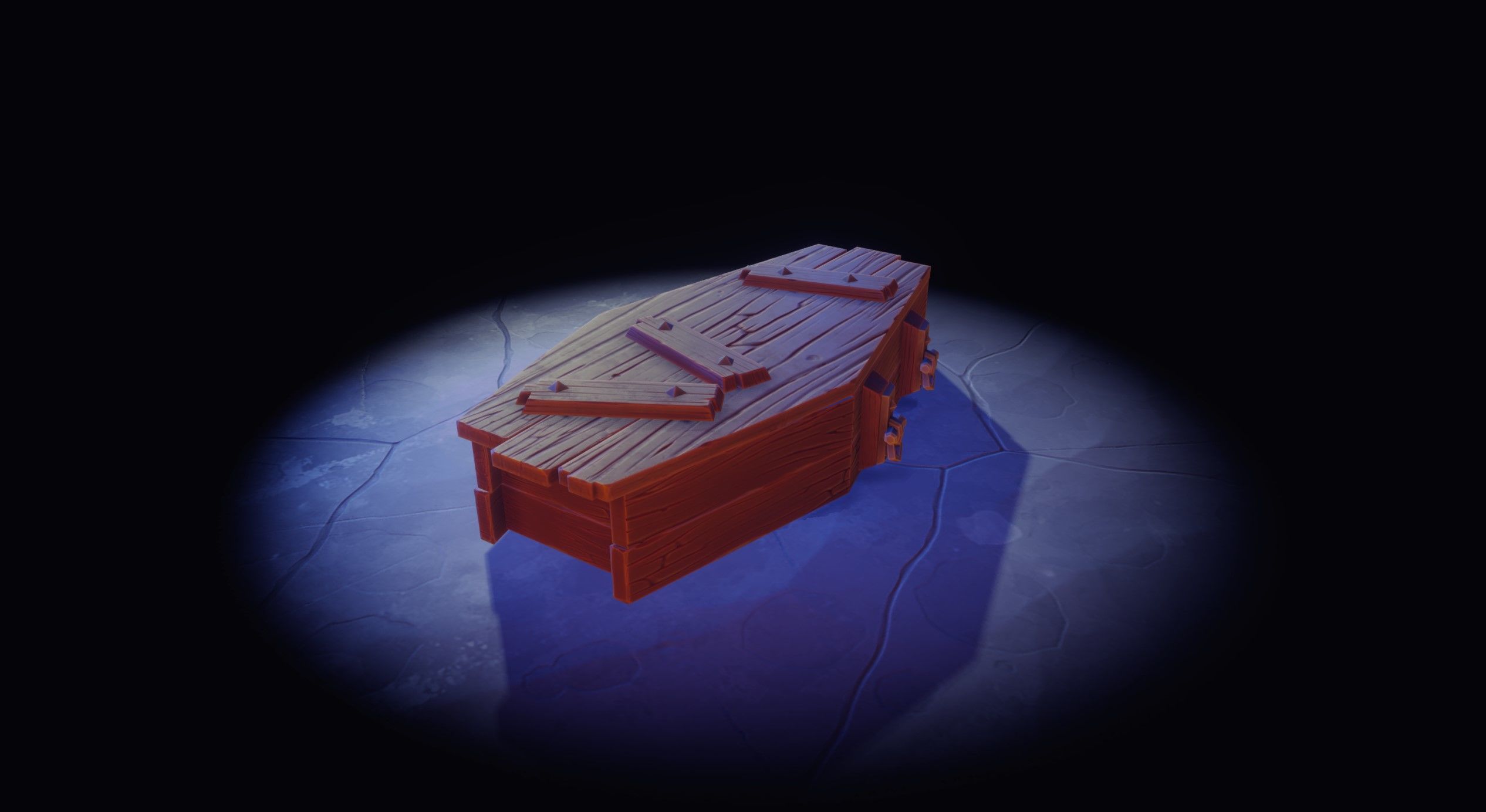 Stylized Coffin Low-poly 3D model_4