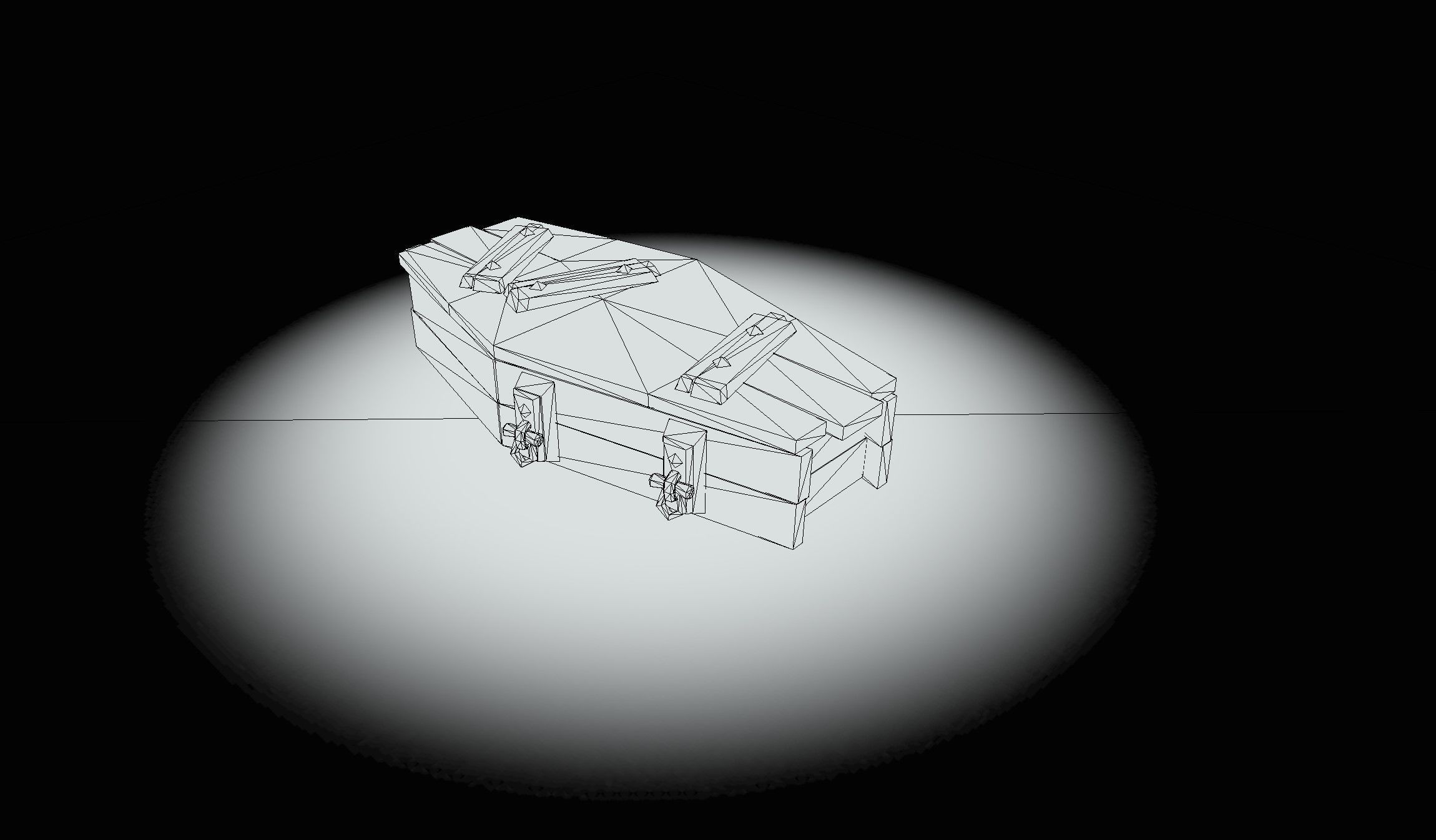 Stylized Coffin Low-poly 3D model_7