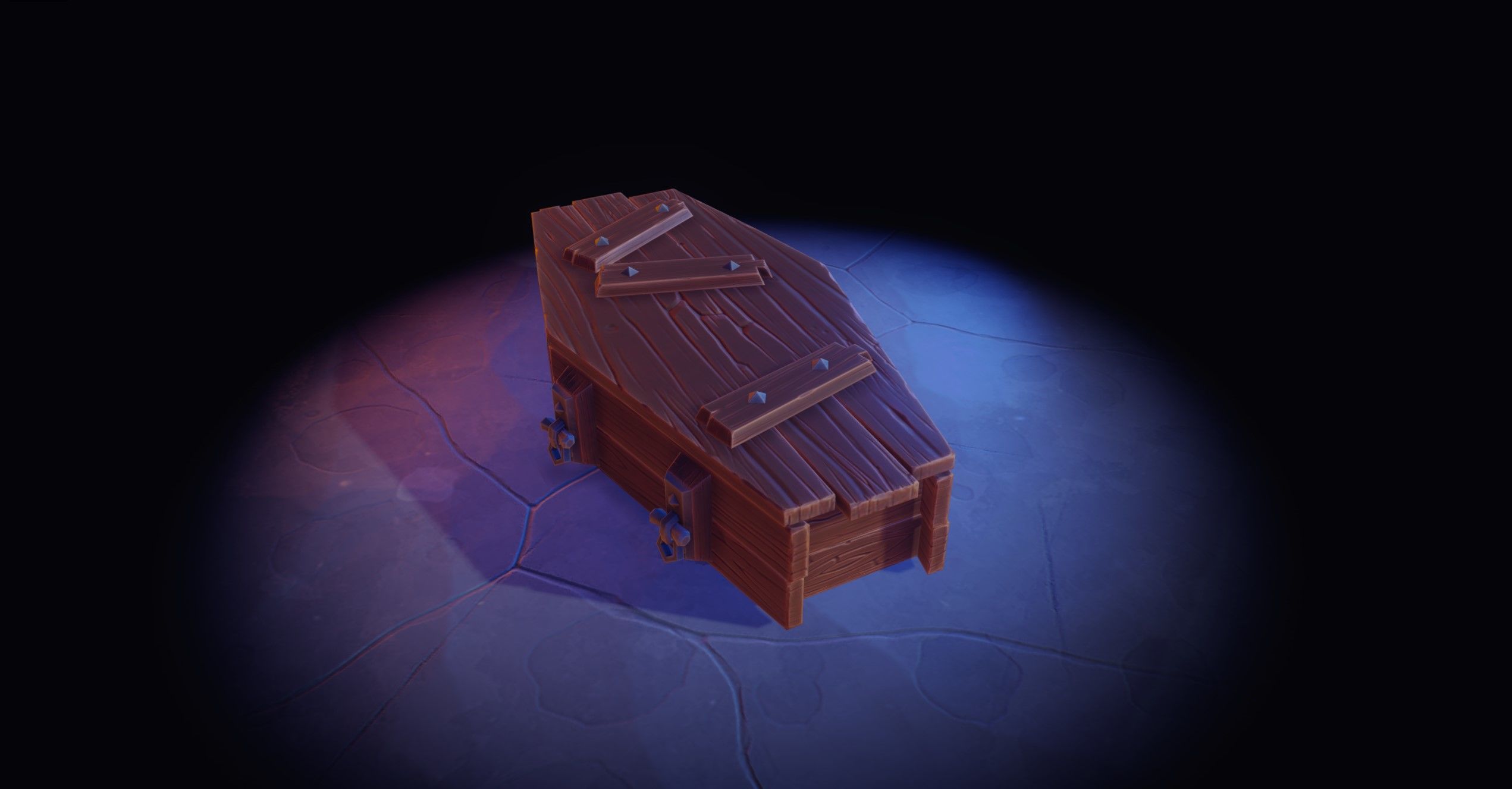 Stylized Coffin Low-poly 3D model_1