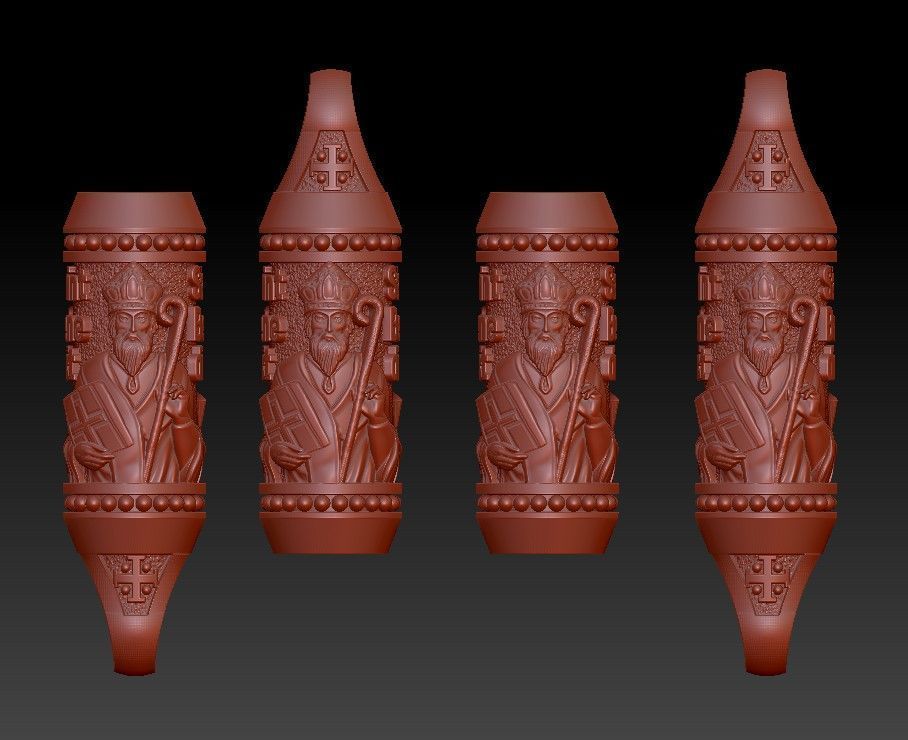 Charm bead spacer rope Saint Benedict 3D print model_8