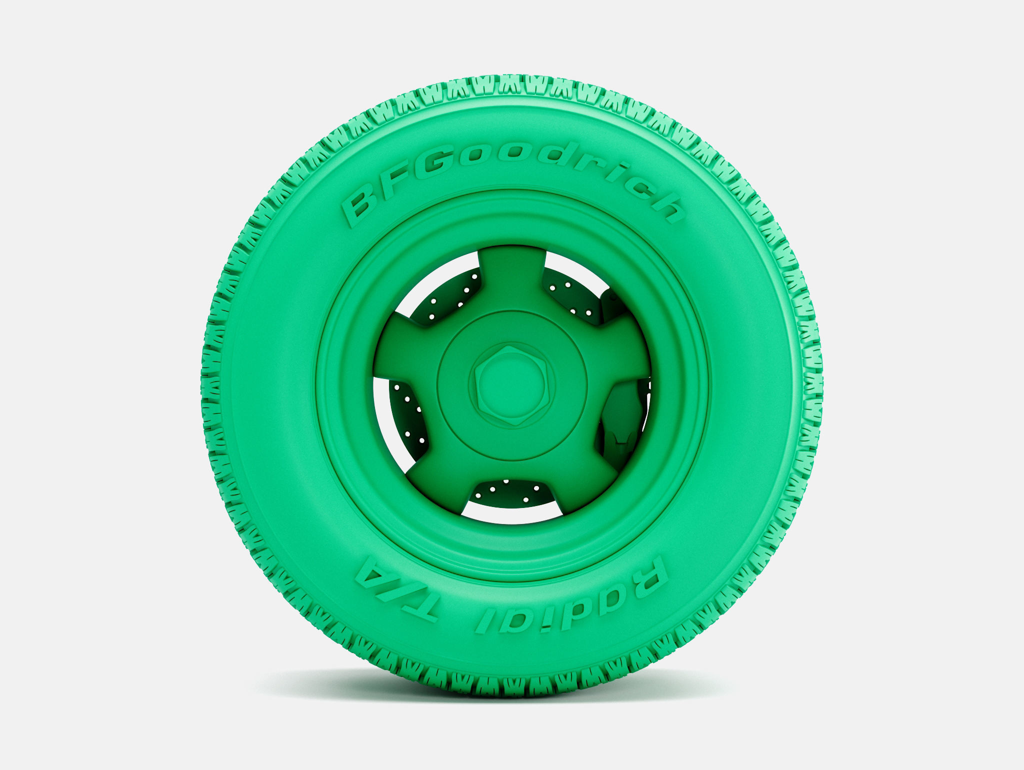 15x10 American Racing Hammer Wheel BFGoodrich Radial TA Tire 3D print model_1