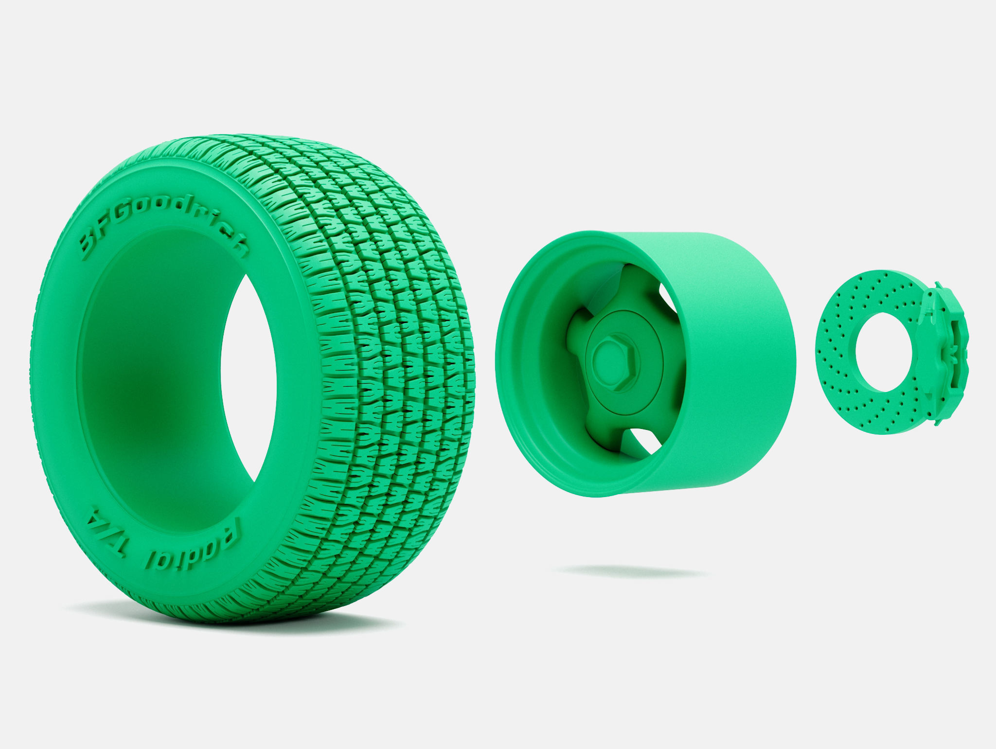 15x10 American Racing Hammer Wheel BFGoodrich Radial TA Tire 3D print model_3