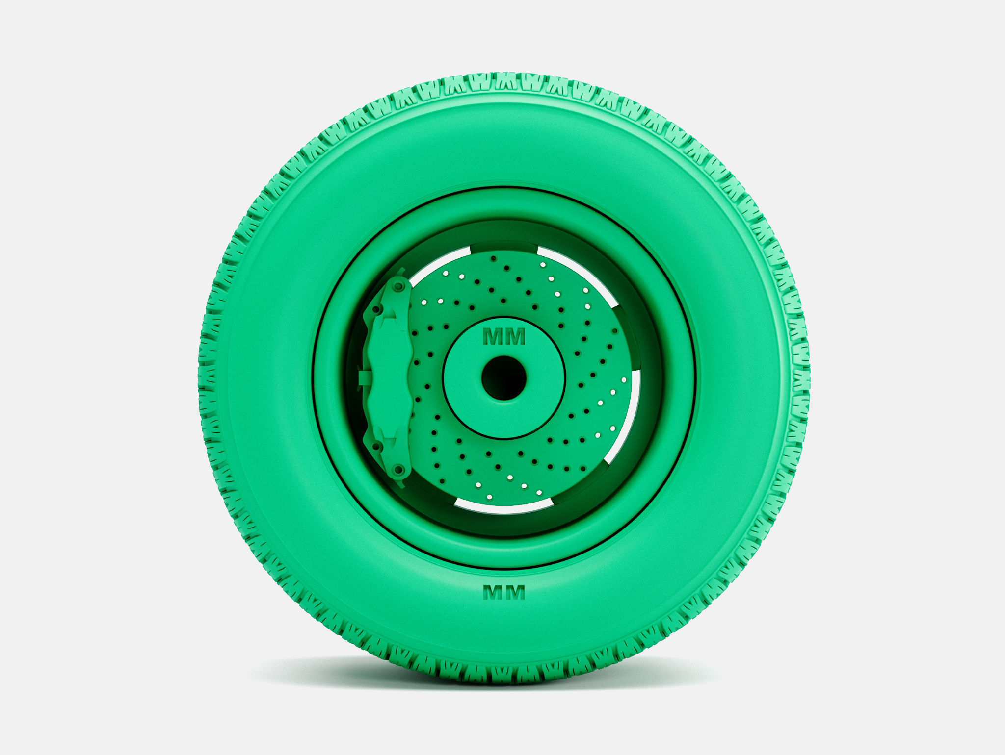 15x10 American Racing Hammer Wheel BFGoodrich Radial TA Tire 3D print model_2