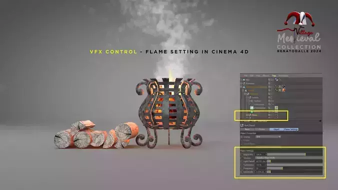 medieval floor lighting 3D model