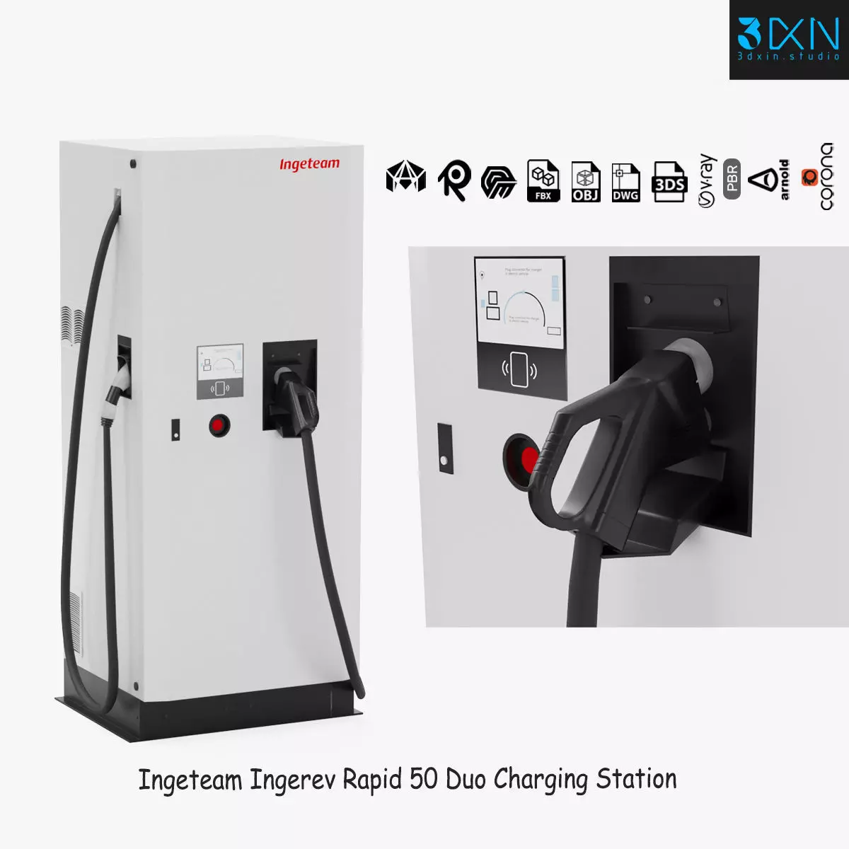 Ingeteam Ingerev Rapid 50 Duo Charging Station 3D model_0