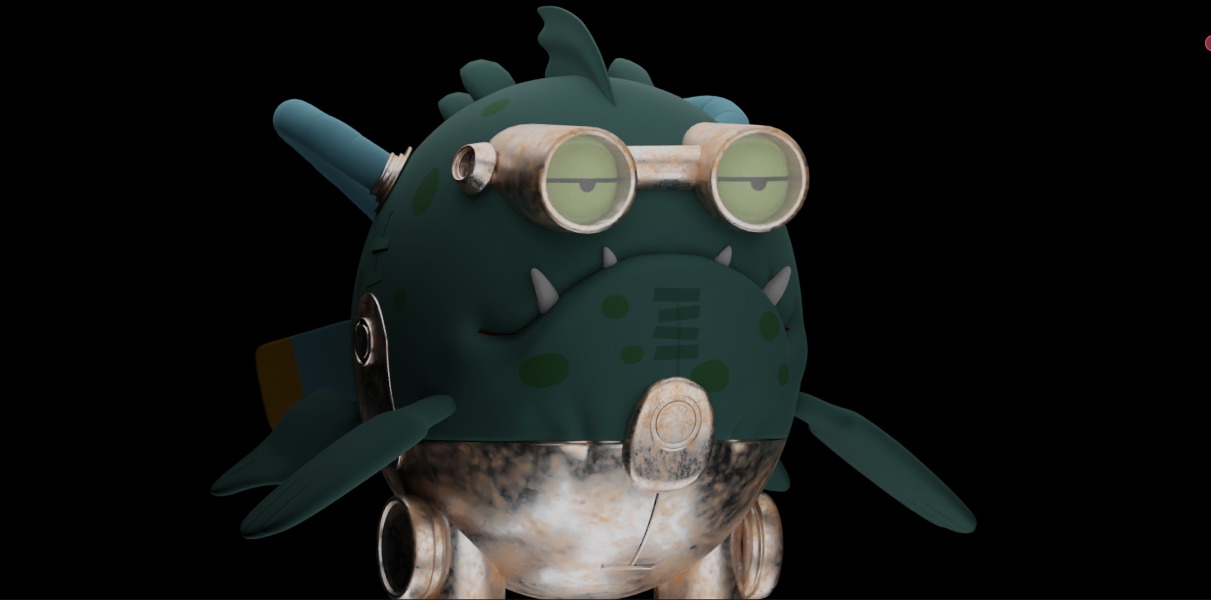 Piranha Prototype The Cybernetic Swim Low-poly 3D model_4