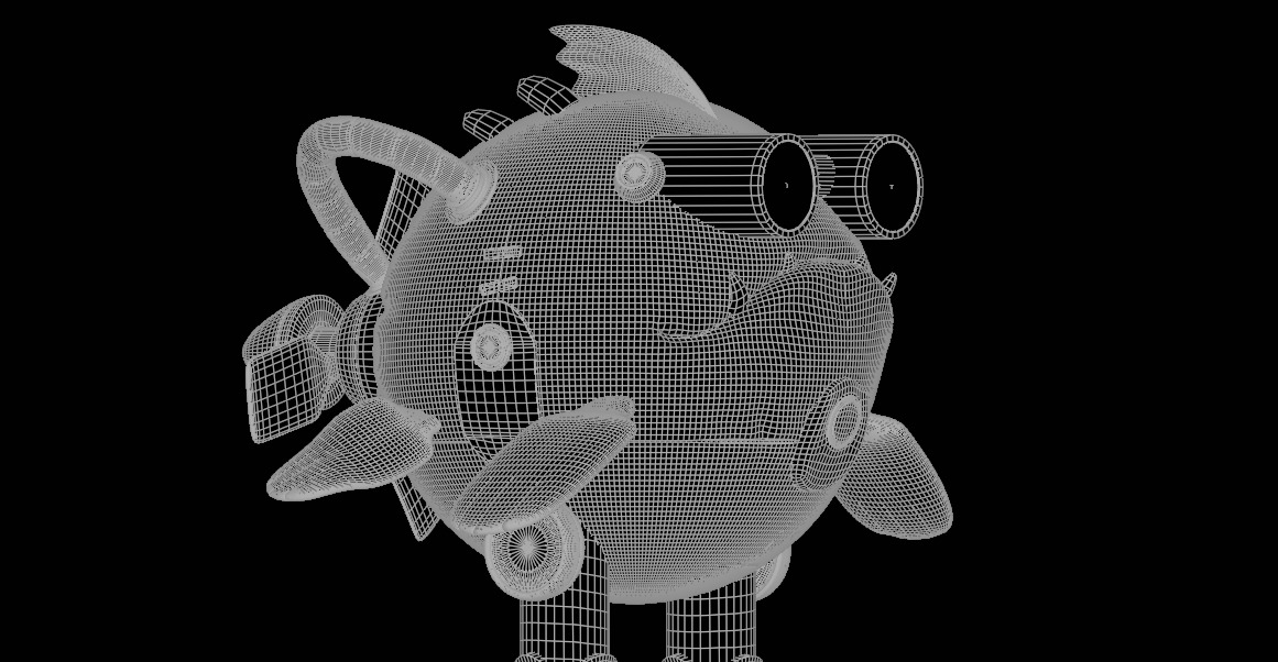 Piranha Prototype The Cybernetic Swim Low-poly 3D model_15