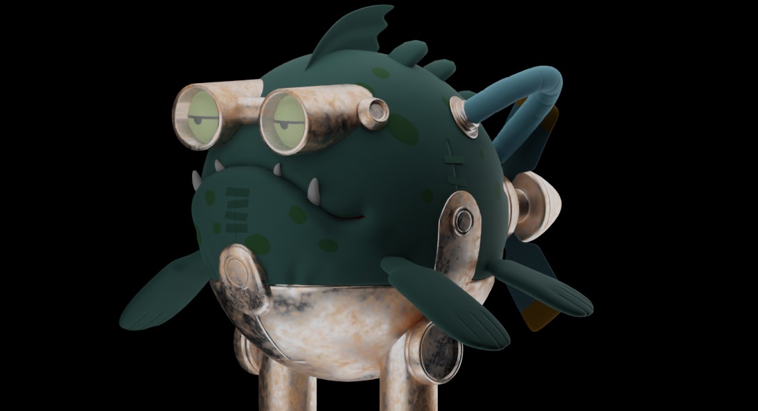 Piranha Prototype The Cybernetic Swim Low-poly 3D model_17