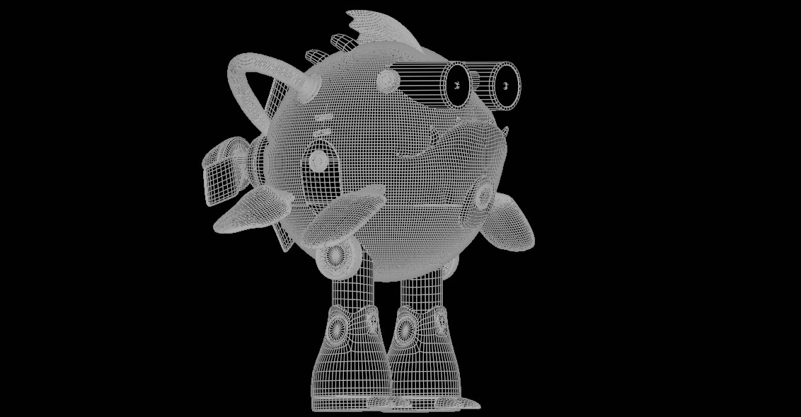 Piranha Prototype The Cybernetic Swim Low-poly 3D model_10