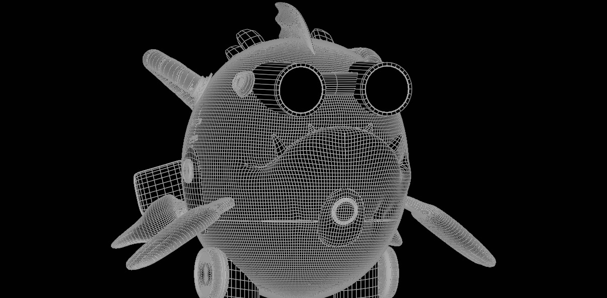 Piranha Prototype The Cybernetic Swim Low-poly 3D model_6