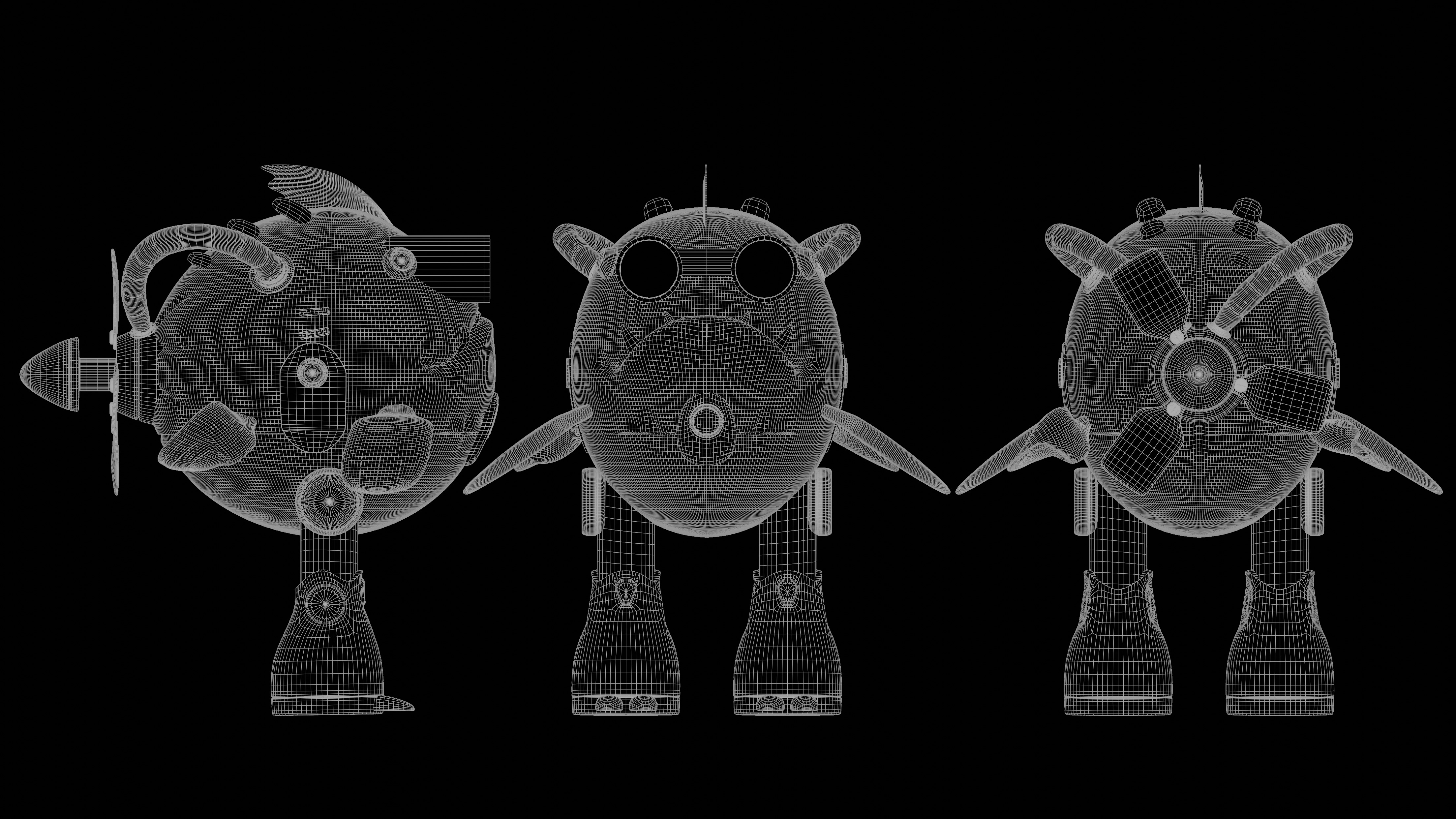 Piranha Prototype The Cybernetic Swim Low-poly 3D model_3