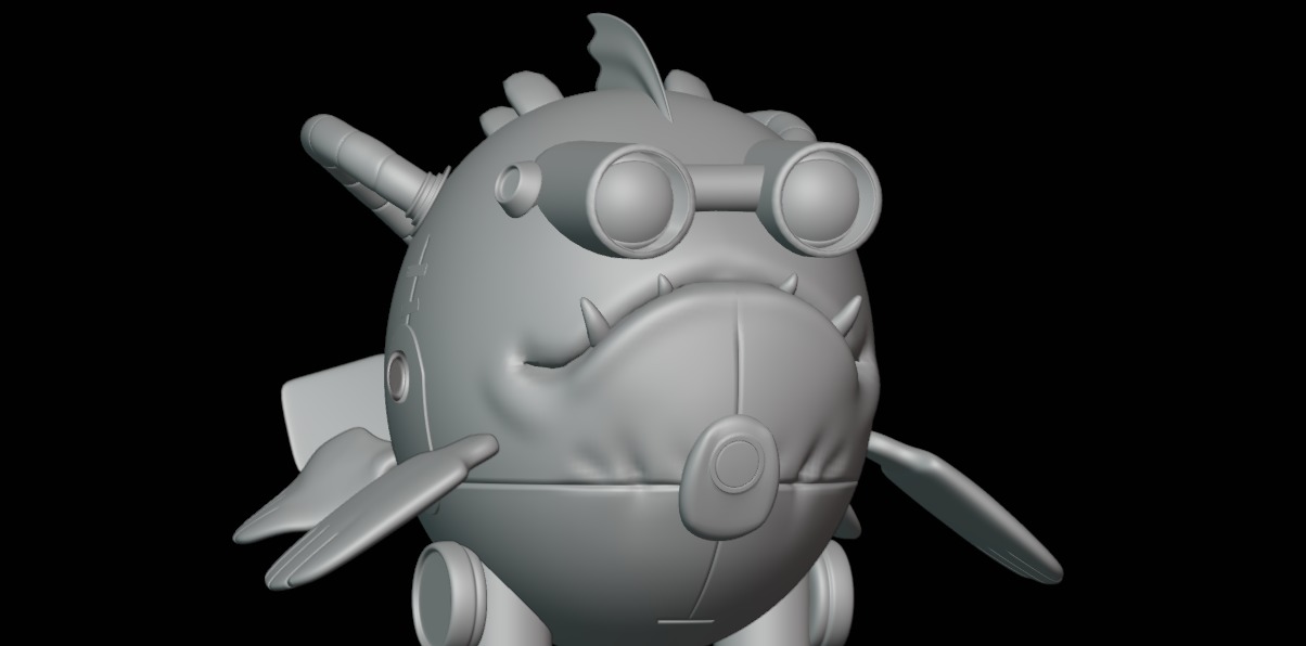 Piranha Prototype The Cybernetic Swim Low-poly 3D model_5