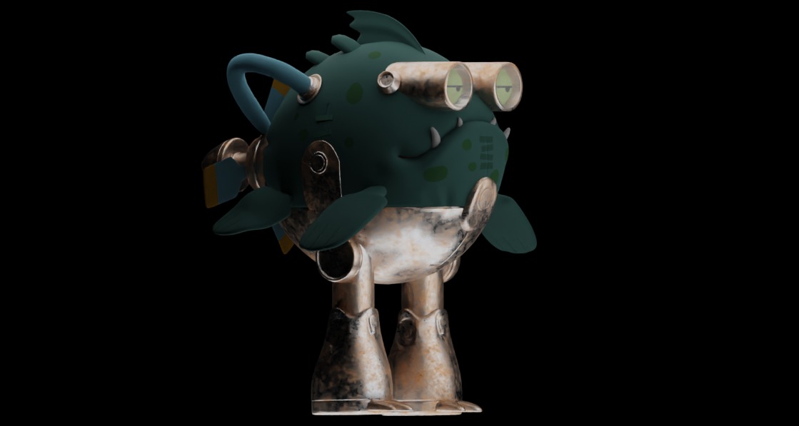 Piranha Prototype The Cybernetic Swim Low-poly 3D model_12
