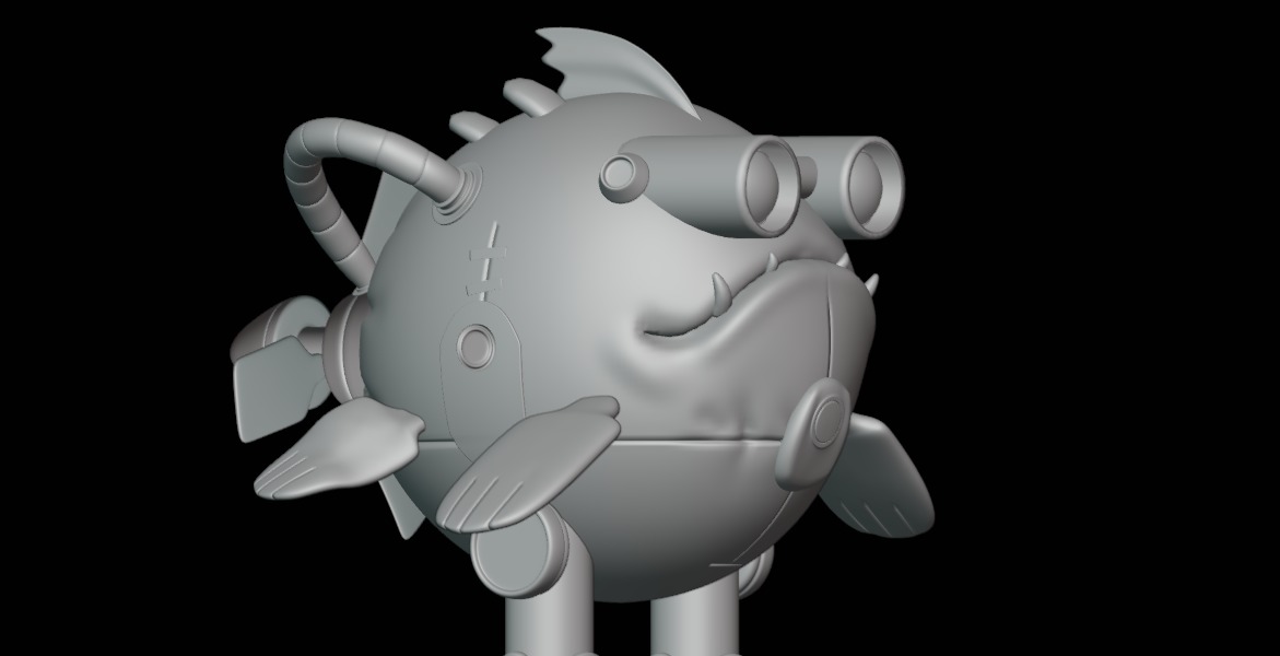 Piranha Prototype The Cybernetic Swim Low-poly 3D model_14