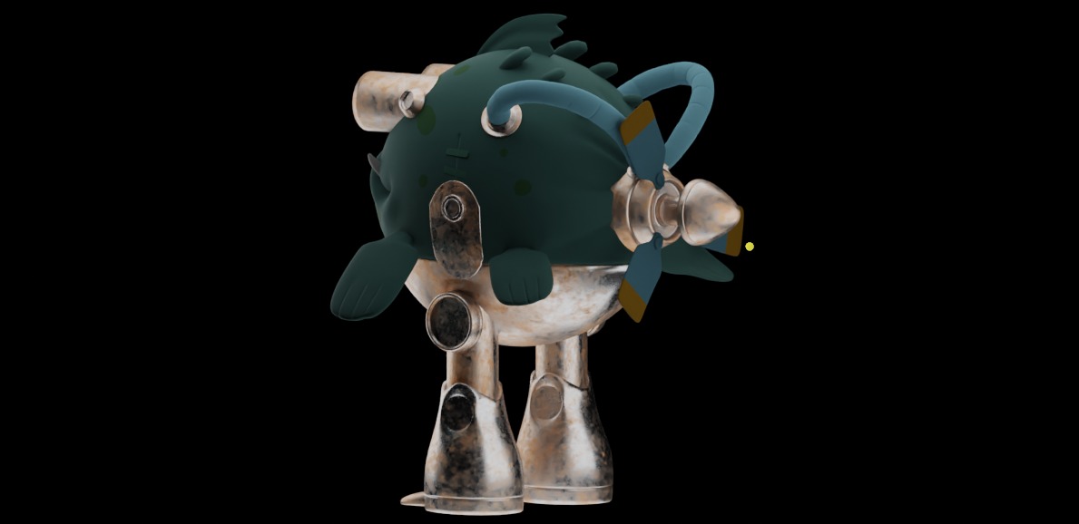 Piranha Prototype The Cybernetic Swim Low-poly 3D model_16