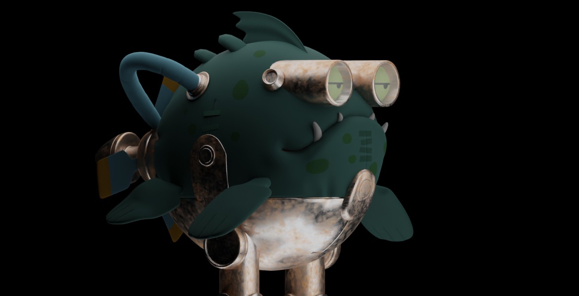 Piranha Prototype The Cybernetic Swim Low-poly 3D model_13
