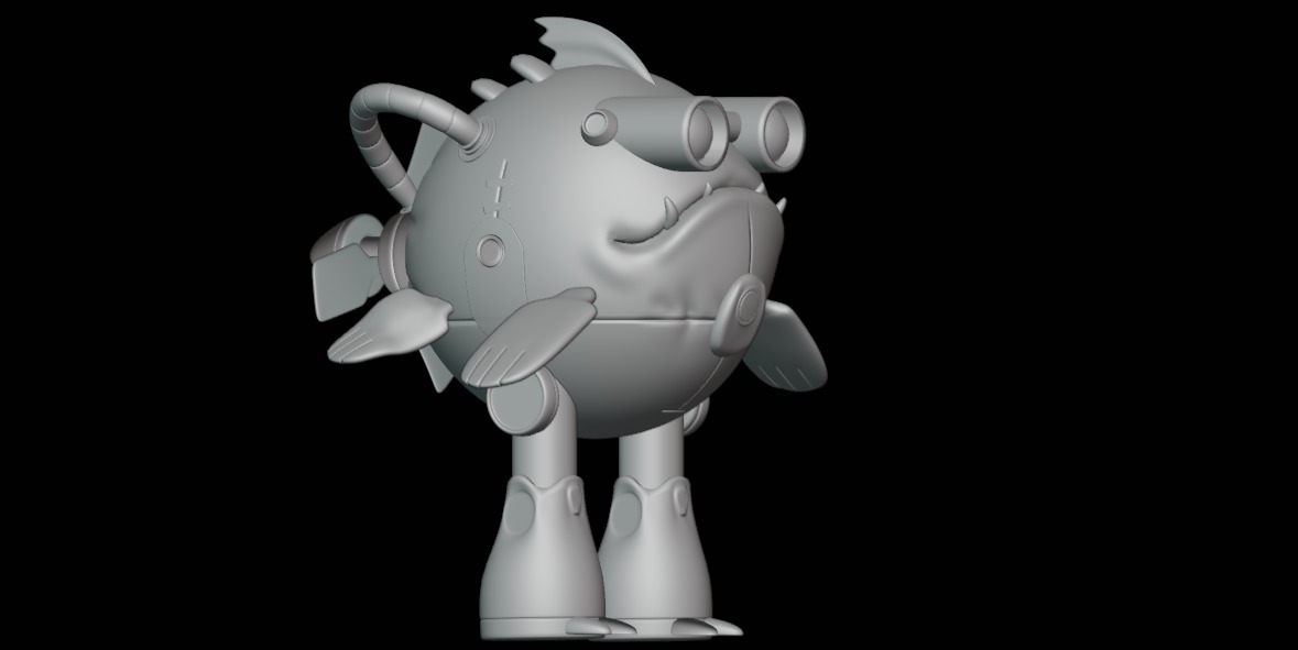 Piranha Prototype The Cybernetic Swim Low-poly 3D model_11
