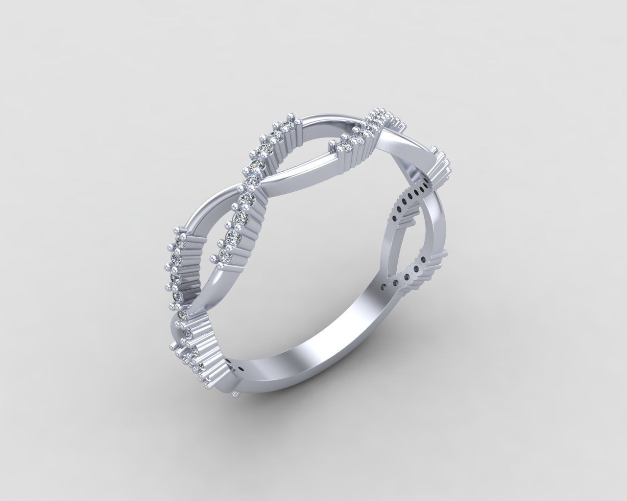 Minimal Infinity ring 131-MW 3D print model_23