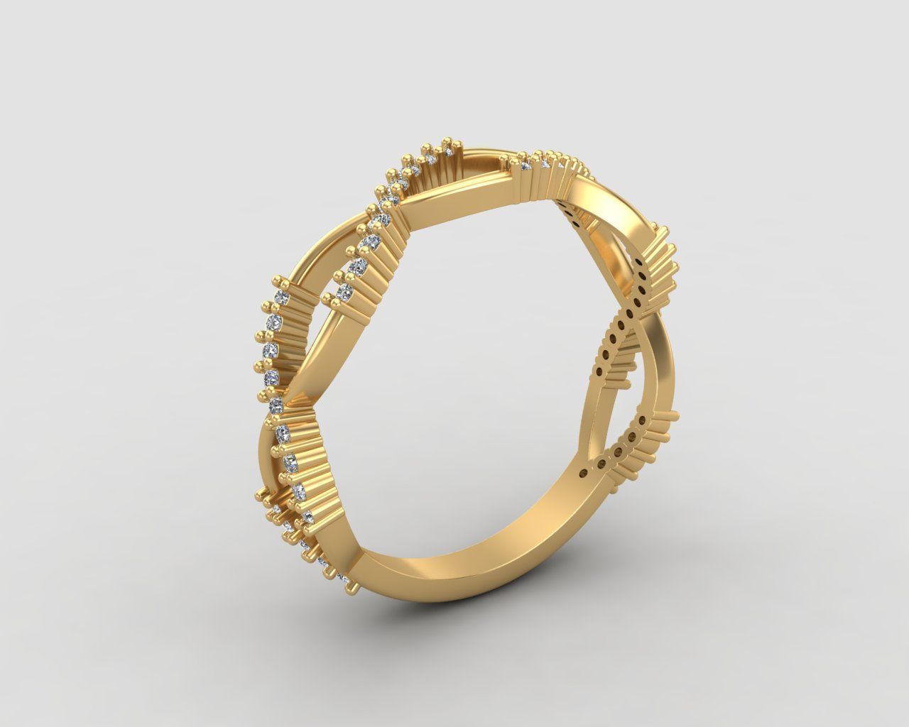 Minimal Infinity ring 131-MW 3D print model_14