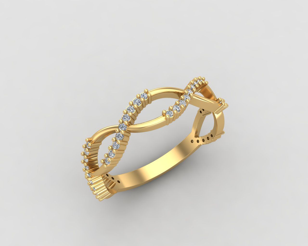 Minimal Infinity ring 131-MW 3D print model_16