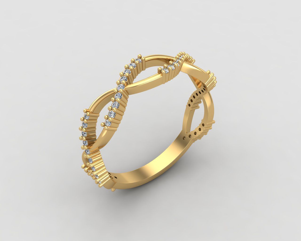 Minimal Infinity ring 131-MW 3D print model_15