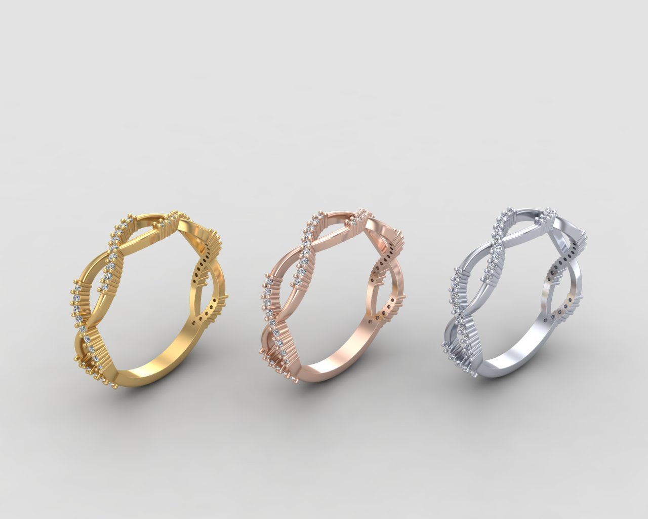 Minimal Infinity ring 131-MW 3D print model_10
