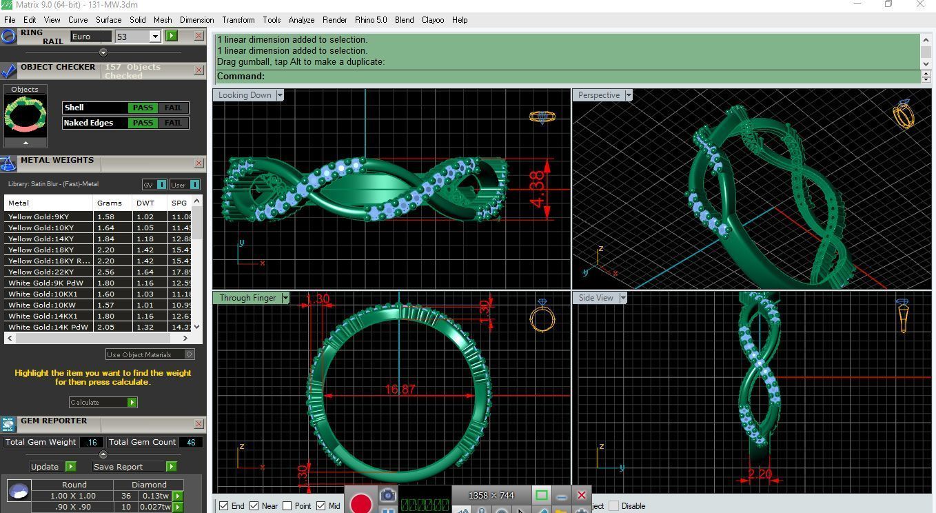 Minimal Infinity ring 131-MW 3D print model_2