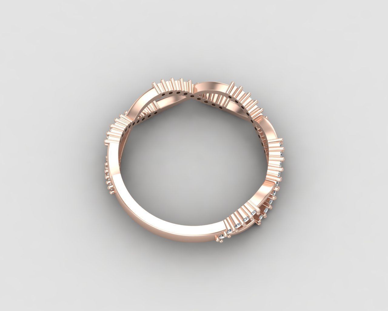 Minimal Infinity ring 131-MW 3D print model_9