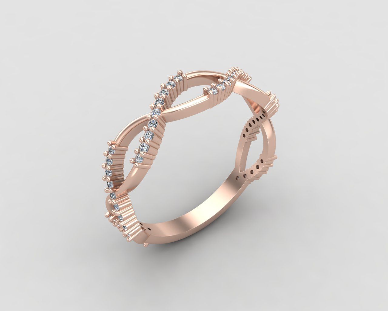 Minimal Infinity ring 131-MW 3D print model_4