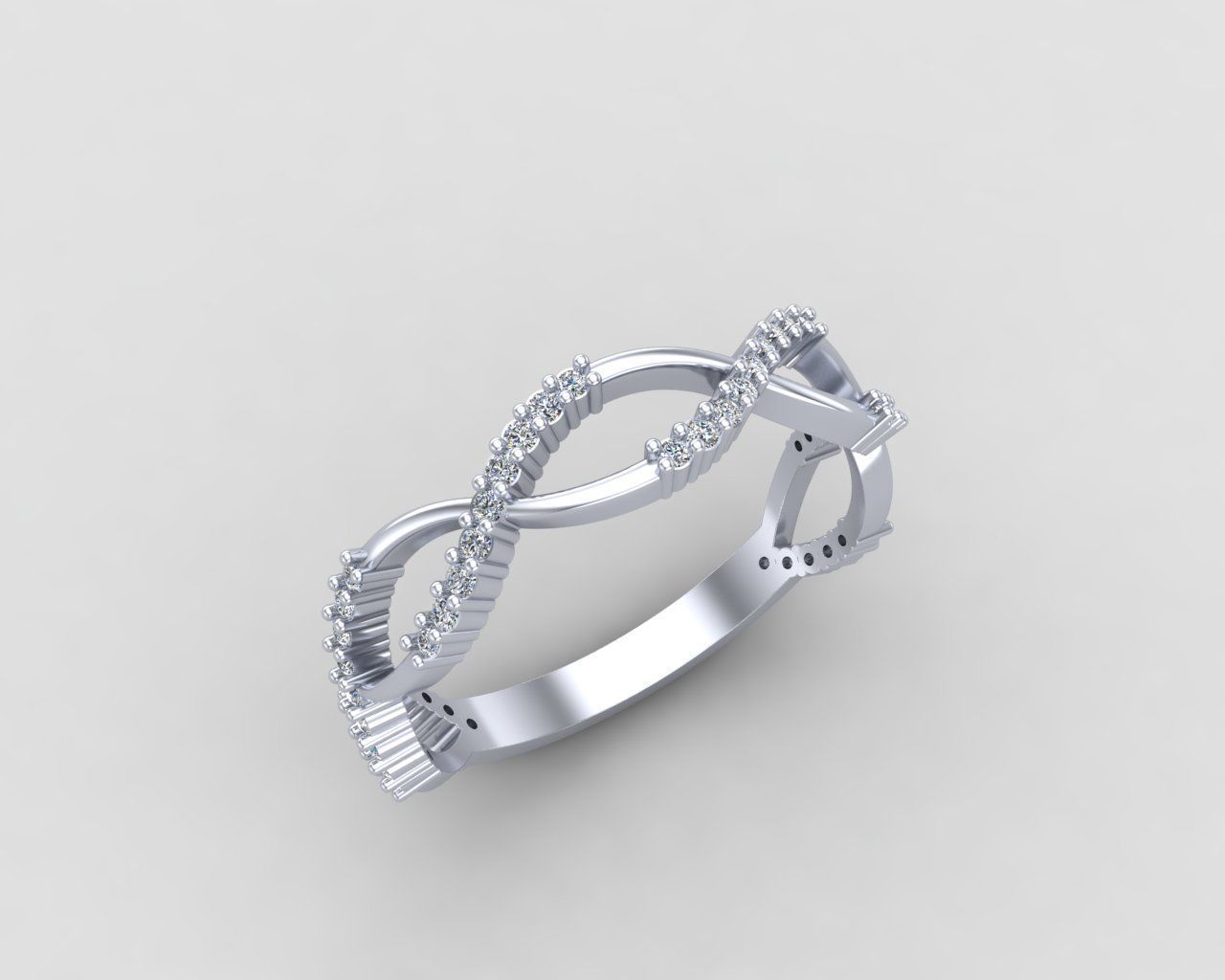 Minimal Infinity ring 131-MW 3D print model_24