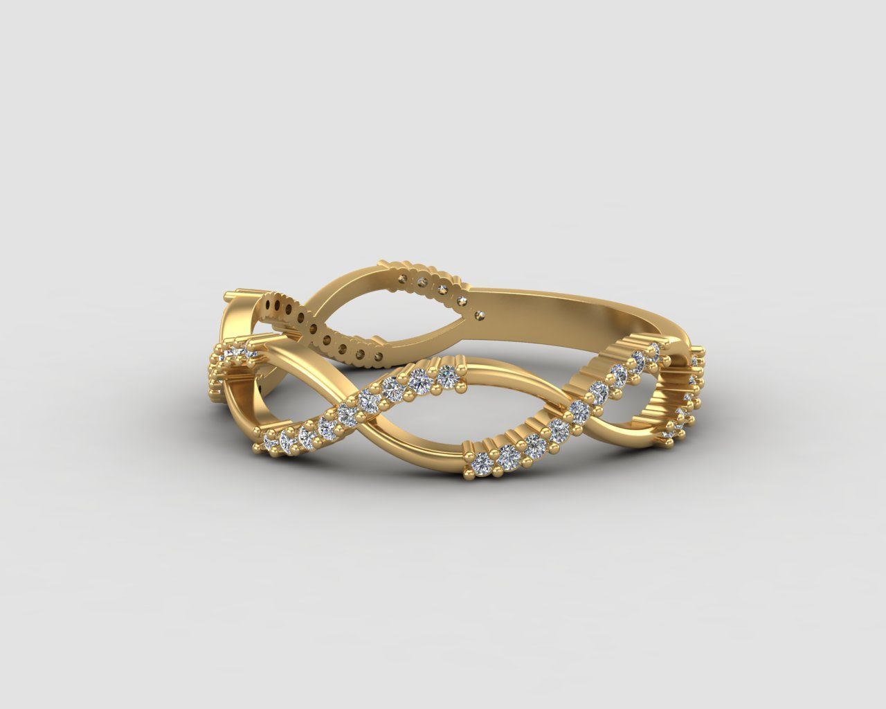 Minimal Infinity ring 131-MW 3D print model_19