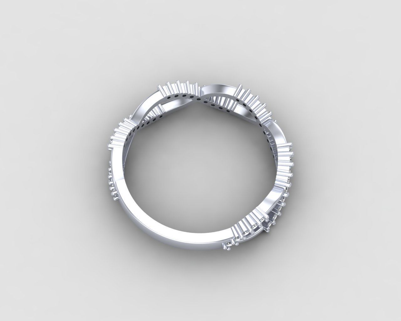Minimal Infinity ring 131-MW 3D print model_29