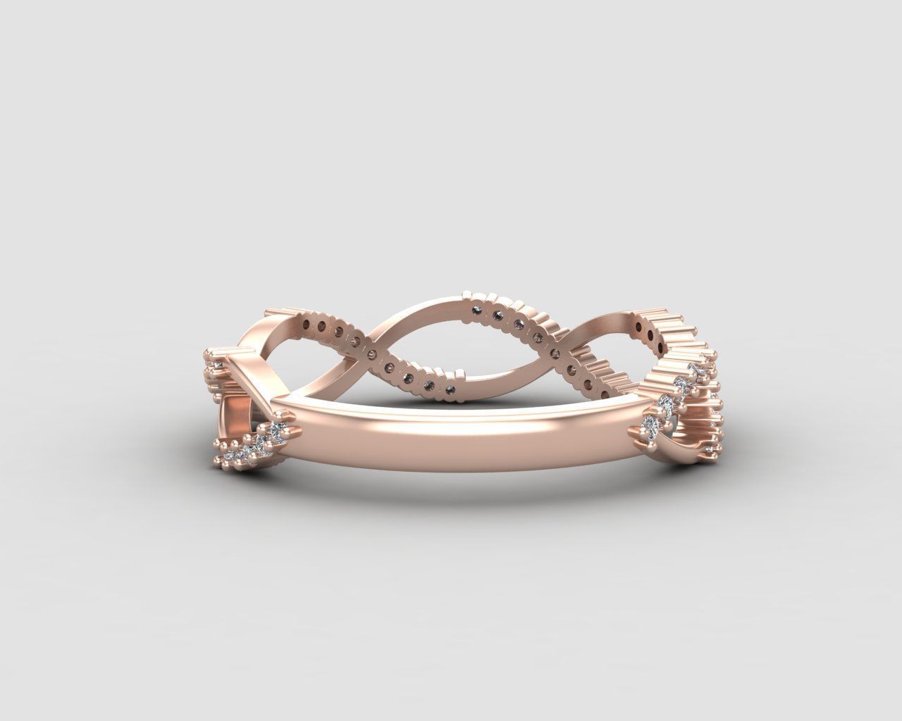 Minimal Infinity ring 131-MW 3D print model_8