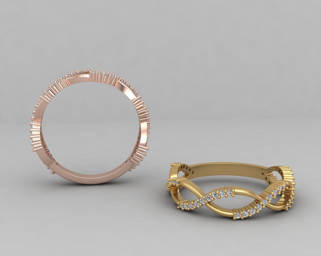 Minimal Infinity ring 131-MW 3D print model_1