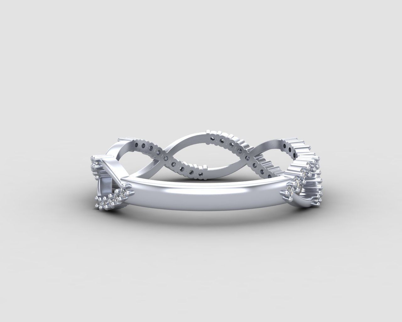 Minimal Infinity ring 131-MW 3D print model_28