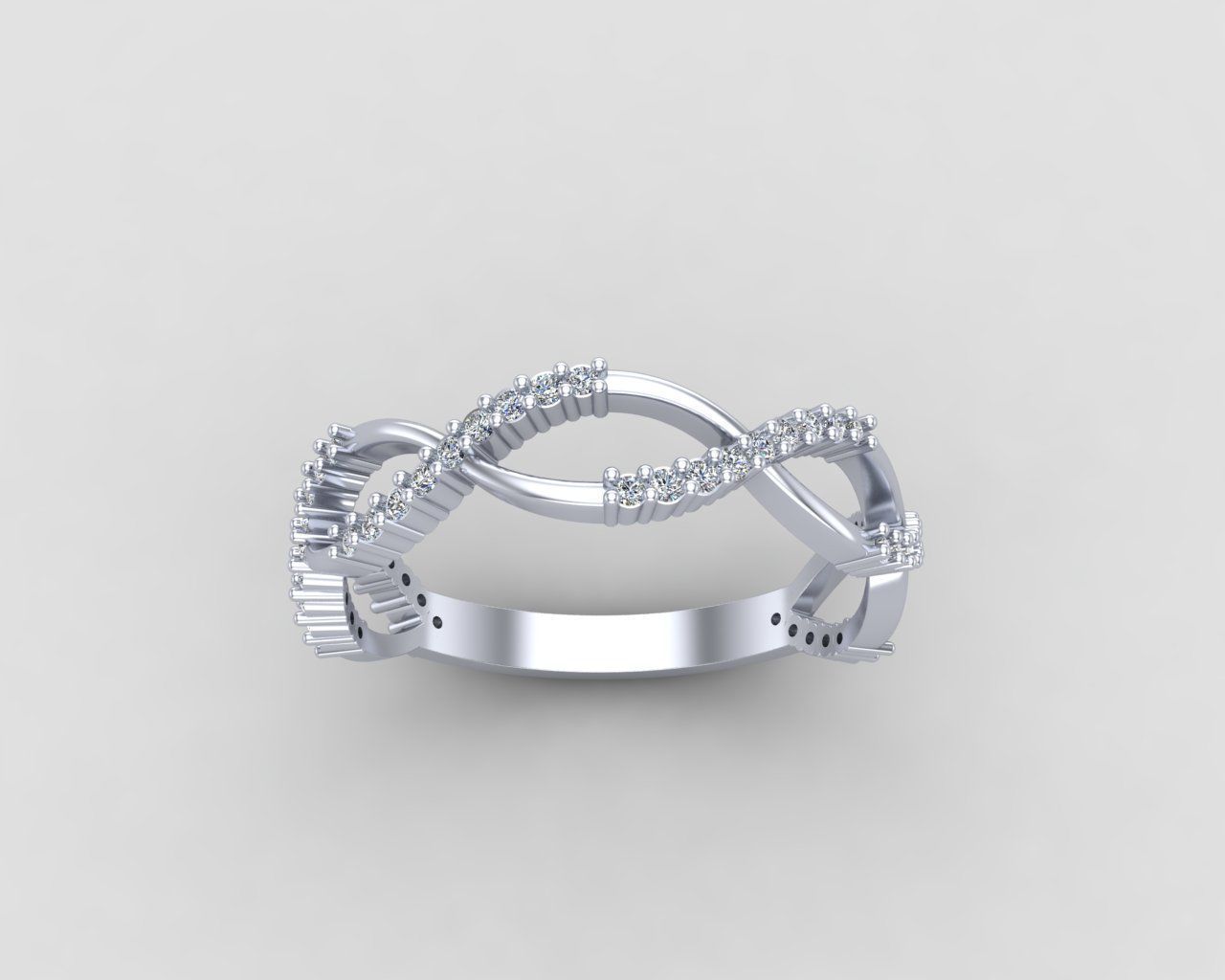 Minimal Infinity ring 131-MW 3D print model_25