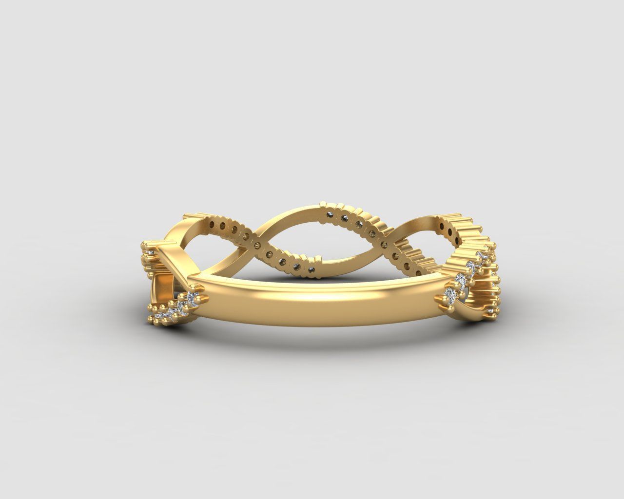 Minimal Infinity ring 131-MW 3D print model_20